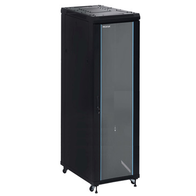 PHASAK Armario Rack 19" Phasak Pro 42U  600x600 Montado (Incluye: 2 bandejas de 19? + Regleta electrica 19? + Juego de ruedas +  Ventilacion)